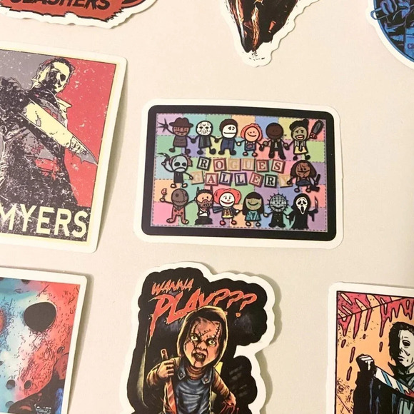 Lot of 51 Assorted Slasher Movie Stickers Halloween Scream Jason Freddy - Picture 7 of 16